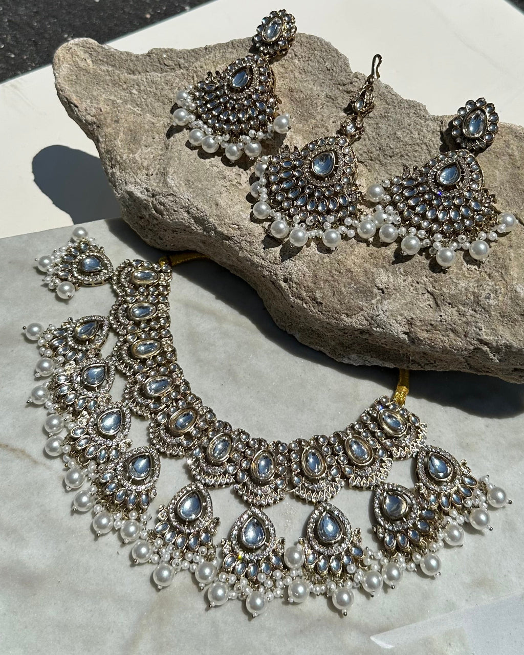 Polki stone Necklace Set