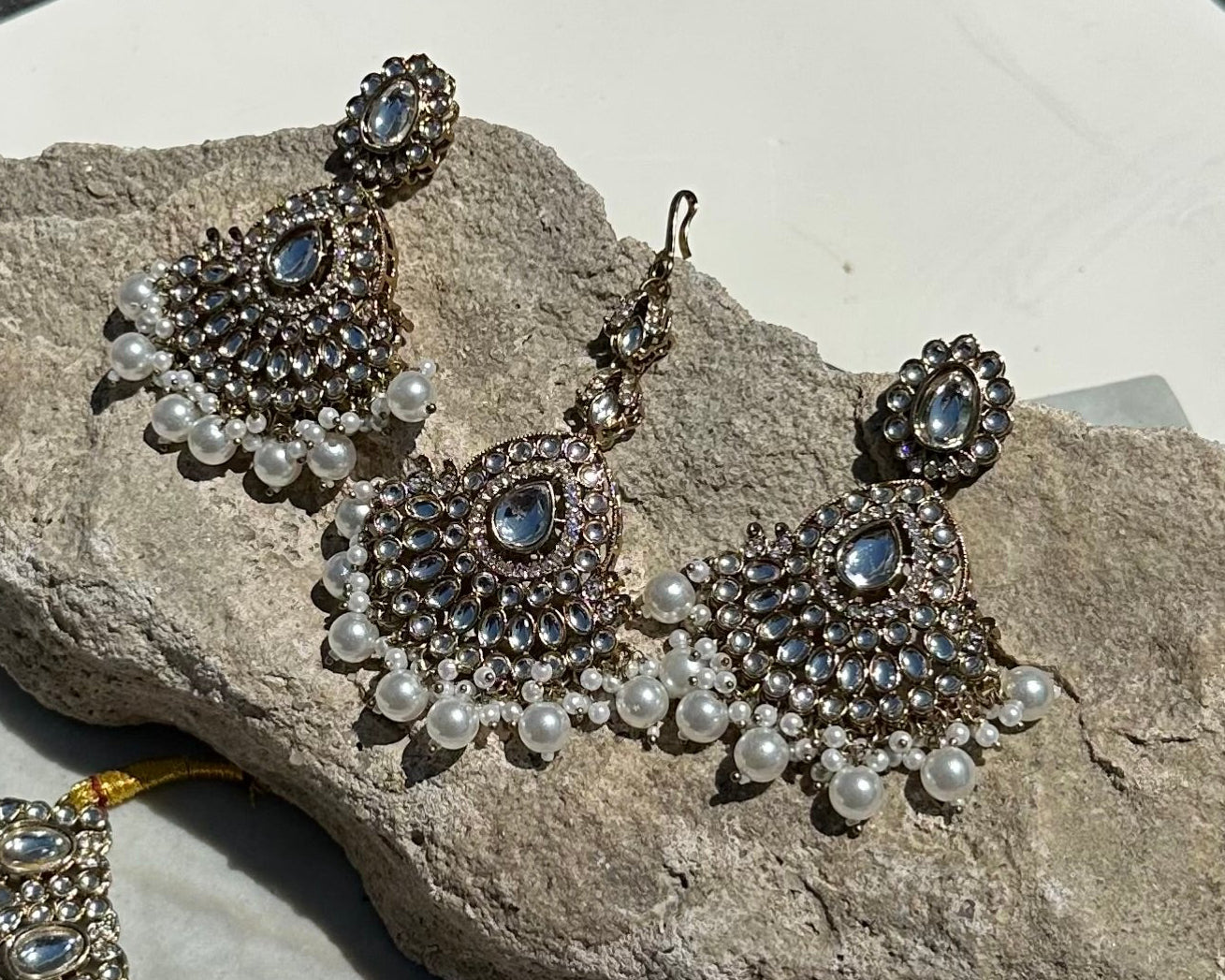 Polki stone Necklace Set