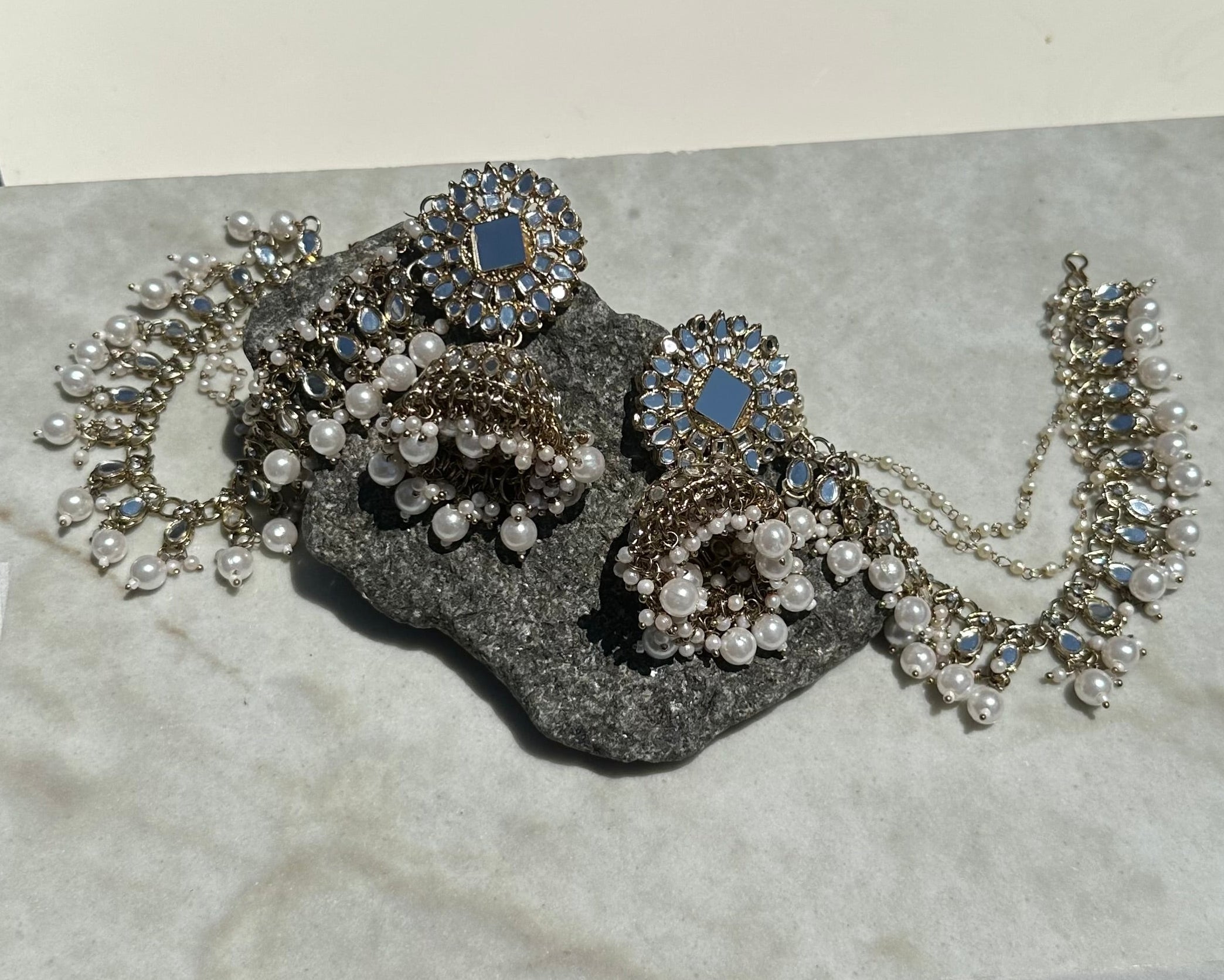 Mirrored Hair Chain set