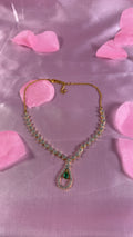 Emerald Inspired Teardrop Necklace