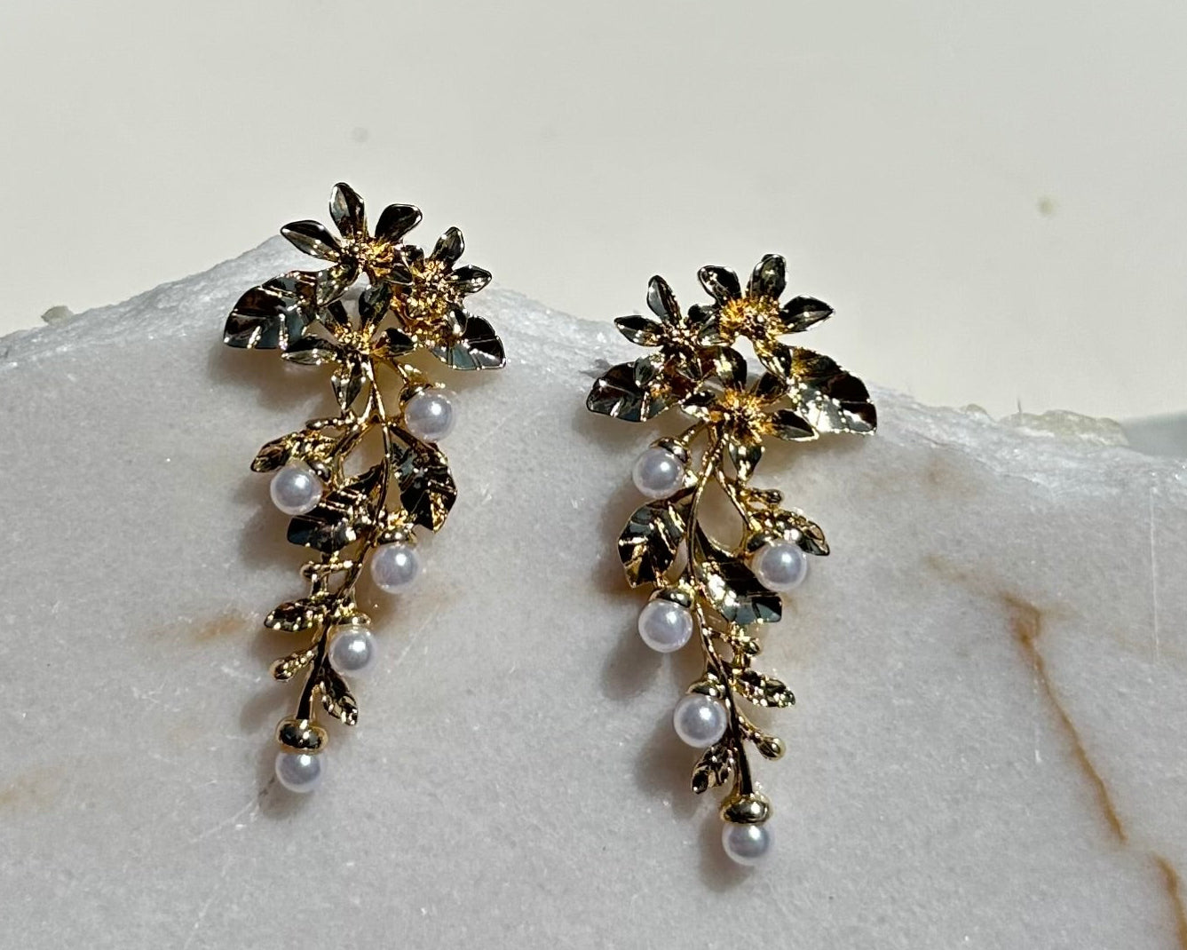 Pearl Flower Earrings
