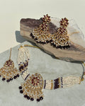 Burgundy Kundan Set