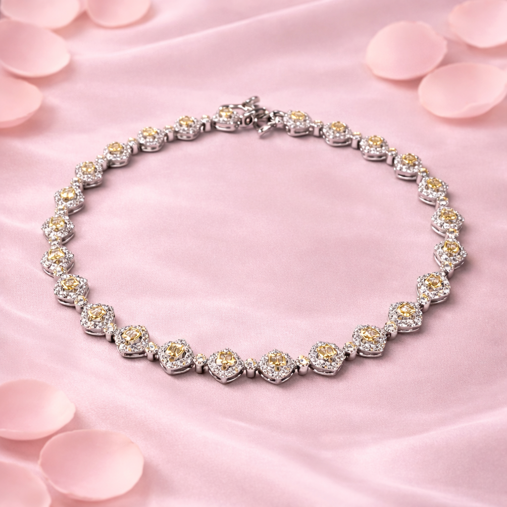 Yellow Stone Tennis Bracelet (7 inch)