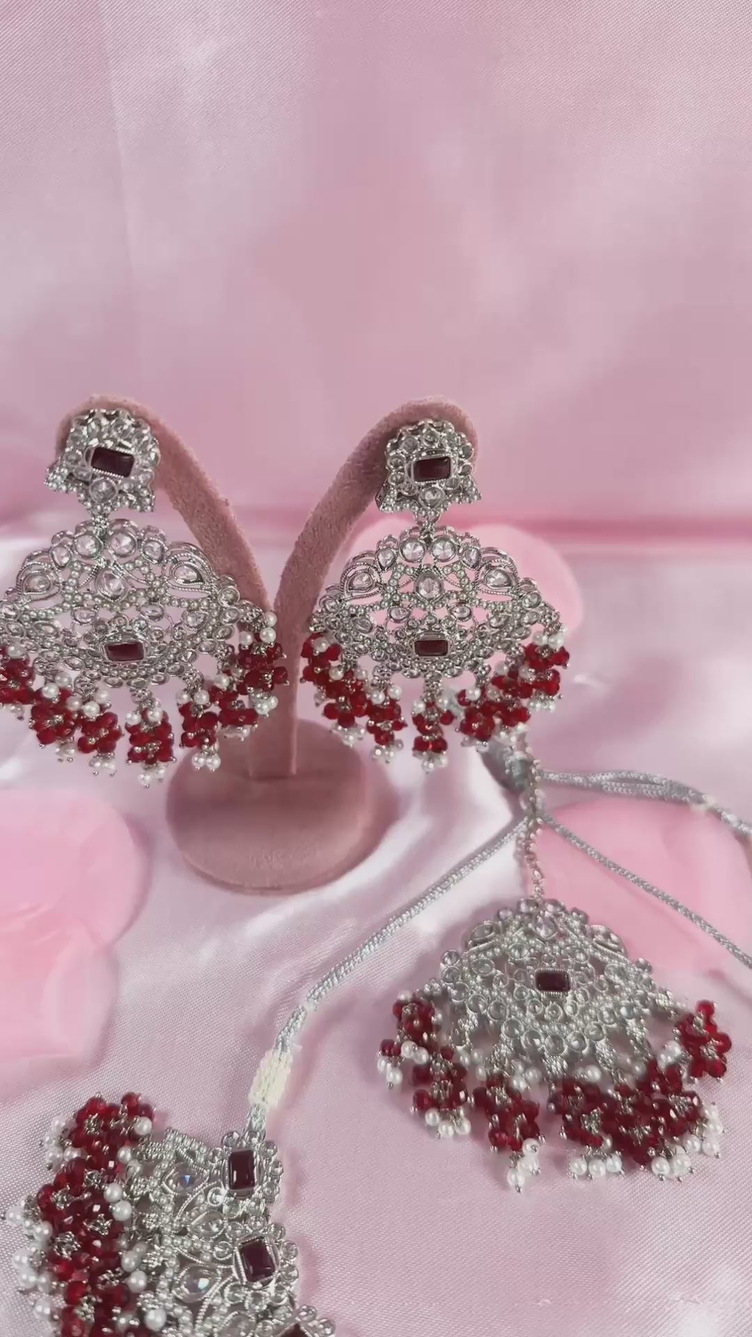 Burgundy Chand Bridal Set